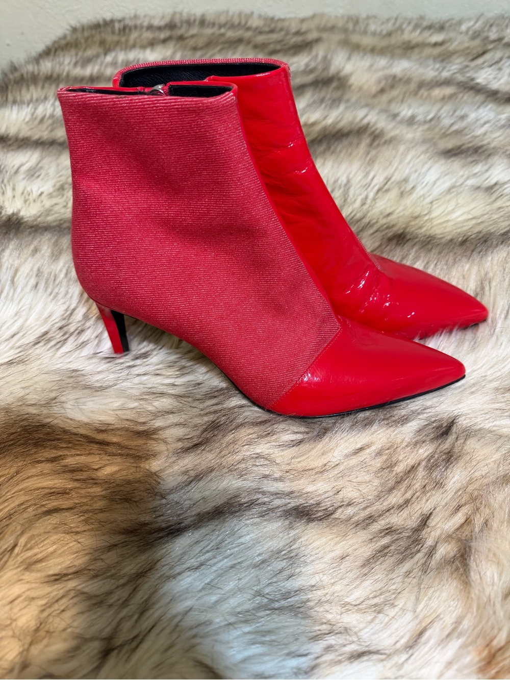 rag & bone Red Pointed Toe Ankle Boots